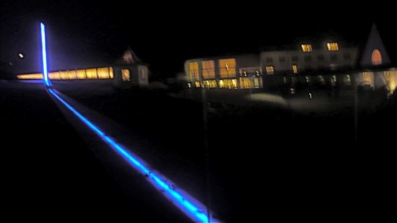 Blue light en route to dinner