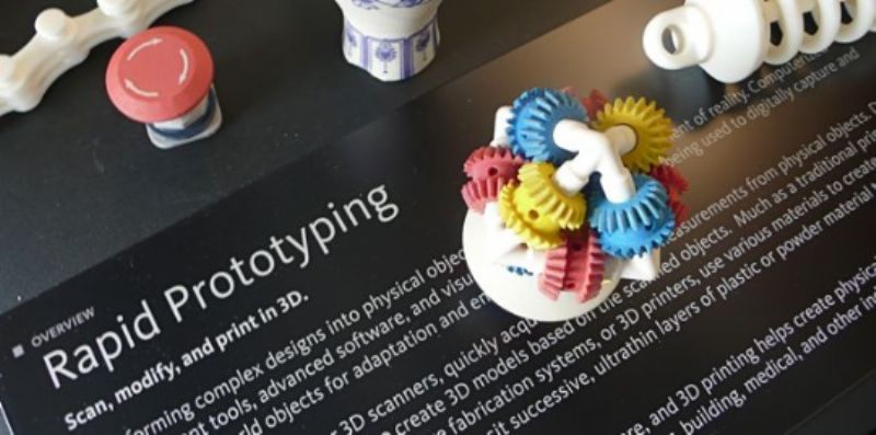Rapid prototyping via 3-D printing of solid objects