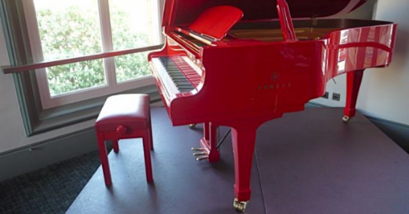 Elton John's piano taps its three toes
