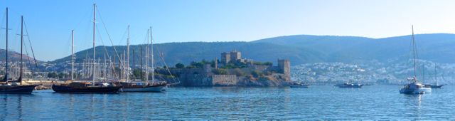 Bodrum castle hoves in view