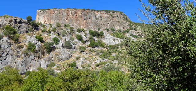 Grave-pocked cliff-face at Pinara