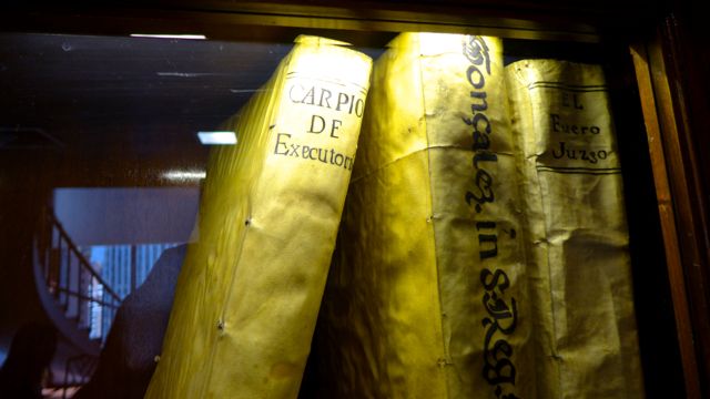 And here are some of the old lambskin-bound tomes in which the law was originally laid down
