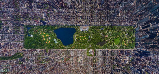 COURTESY AIRPANO This panorama by Russian photographer Sergey Semonov presents Manhattan’s Central Park and its surrounding cityscape with fascinating new detail. The Atlantic reproduced the image, submitted as part of the Epson International Photographic Pano Awards. Created in collaboration with aerial-panorama-makers AirPano, the team photographed the park from a helicopter and later stitched the various images together creating the unique, albeit slightly distorted, view of the city.