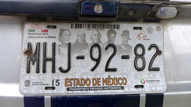 A uniquely Mexican number plate