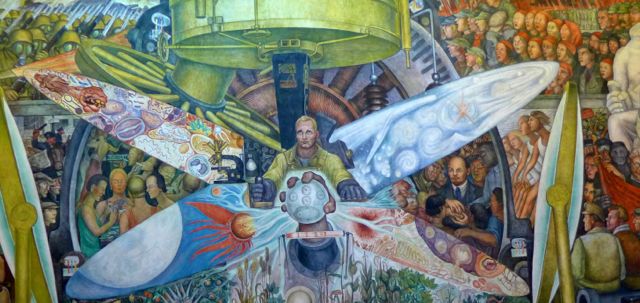 Detail of Man, Controller of the Universe, by Diego Rivera
