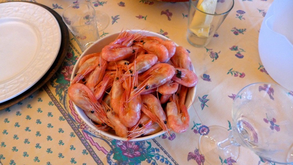 Greenland shrimps before we head off for the airport