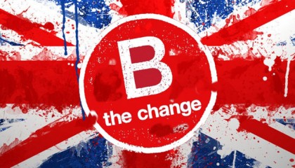 B Corp UK logo, designed by Volans' Richard Johnson