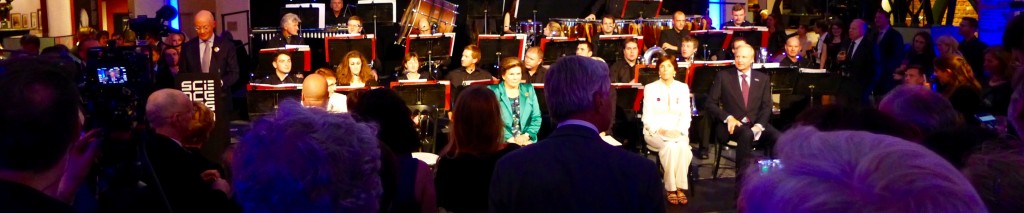 Valentina Tereschkova in green, Mary Archer in white, BP CEO Bob Dudley right (even if BP wrong)
