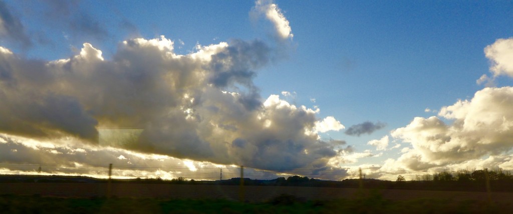 Cloudscape from train back to London