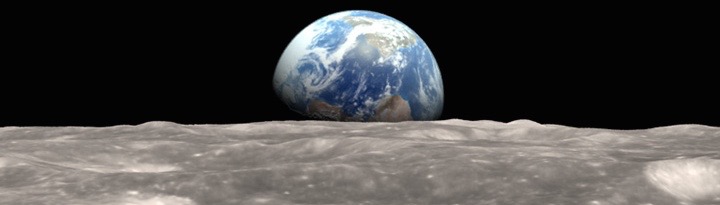 Earth rise recreated by NASA in 2013