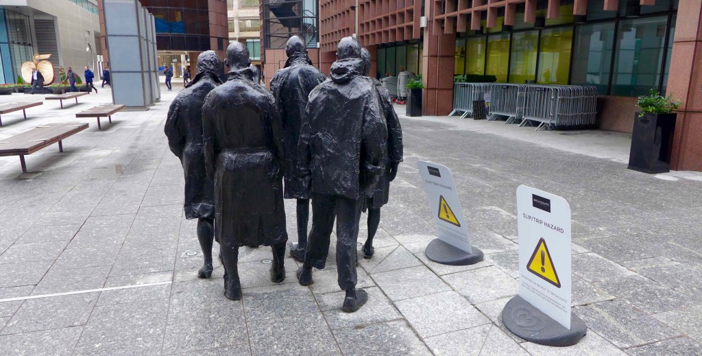 Statues outside UBS HQ
