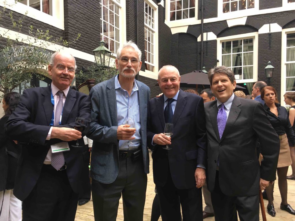 With Allen, Judge Melvyn King and Bob in the courtyard of the old Dutch West India Company HQ