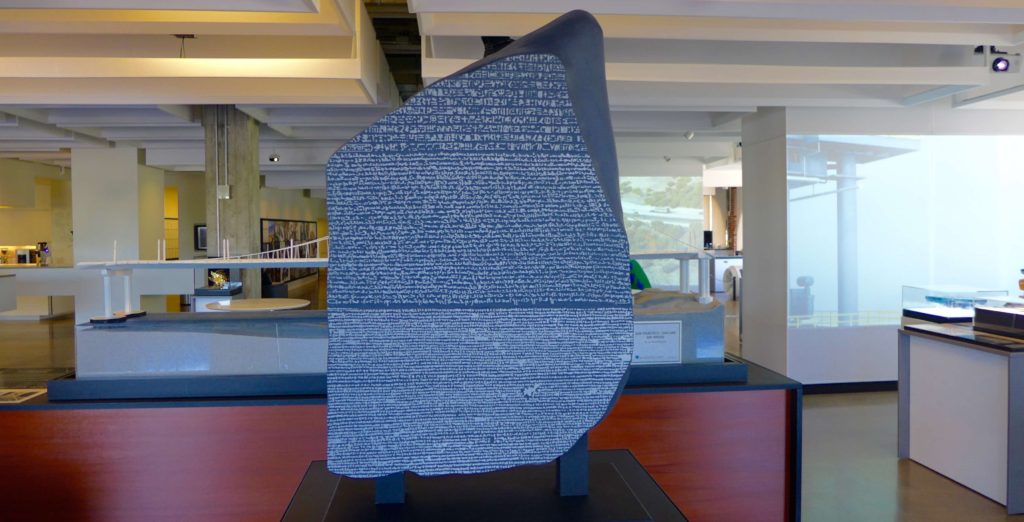 3D printed copy of the Rosetta Stone