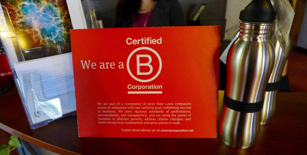 They're a B Corp, too