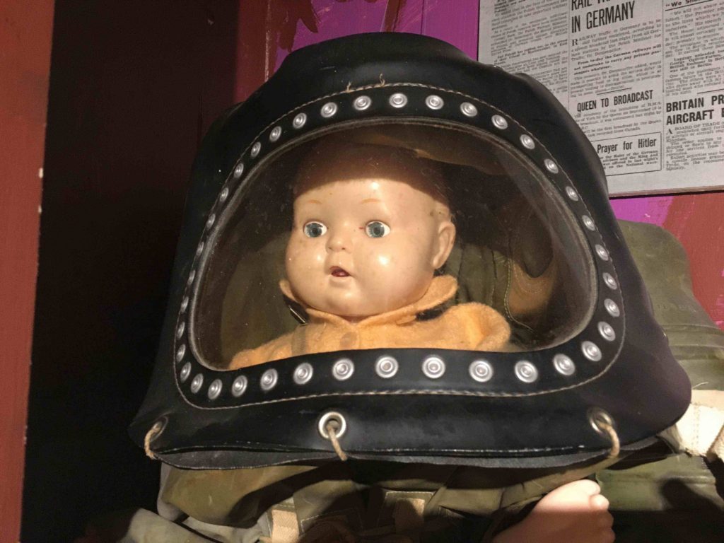 Welcome to the world: Baby in WWII gas mask