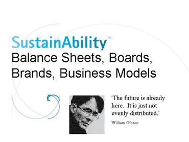 Balance Sheets, Boards, Brands & Business Models slide.