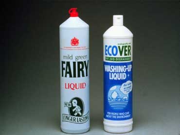 ecover vs fairy liquid detergent comparison slide.